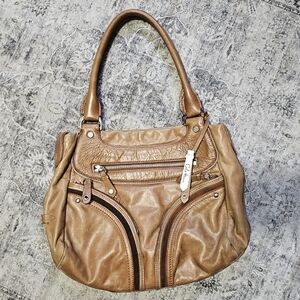 Vintage Cole Haan leather tote,Distressed,Midsize,Tan leather